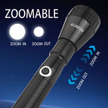 Rechargeable  Laser LED Flashlight Zoomable Power LED Aluminum Body EL8015