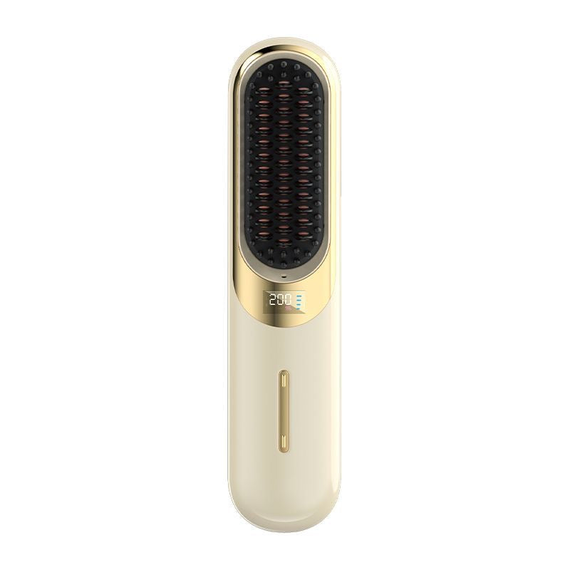 Electric Professional Hot Air Straight Curling Comb Mini Hair Straightening Brush EL-Comb