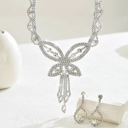 Zinc Alloy Rhinestone Faux Pearl Women's Jewelry Set 80828001