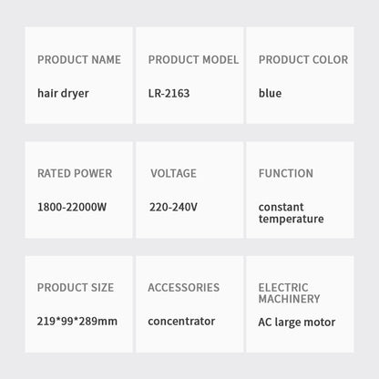 مجفف الشعر الاحترافي LR-2163 