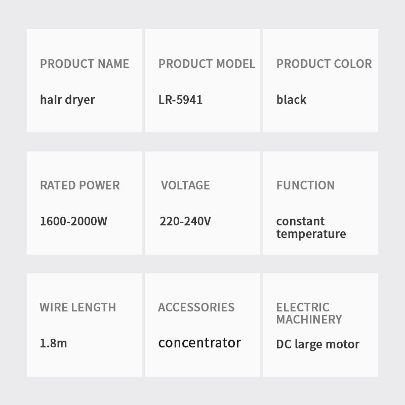 مجفف الشعر مجفف الشعر الاحترافي LR-5941 